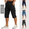 Produto Novo de Verão Mais Vendido no Aliexpress: Calça Esportiva Casual Masculina Solta Respirável, Bermuda de Praia Três Quartos