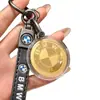 Pingente Chaveiro Logo de Carro Dourado, Ouro Puro 999, Pingente Chaveiro Audi Mercedes, Pequeno Presente para o Pai