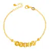 Puzuo Color Fuerte que Conserva 24K Oro Brillante Láser Hielo Triturado Cinco Emperadores Moneda Pulsera Collar Flash Conjunto de la Suerte Cadena para Mujeres