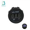 Bateria de carro modificada voltímetro impermeável medidor de medição amperímetro carro detecção de tensão de luz azul 12V-24V