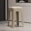 Banqueta empilhável para uso doméstico, banqueta de mesa de jantar, banqueta alta para uso doméstico, banqueta quadrada moderna minimalista, banqueta de plástico para sala de estar, espessada