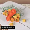 Arranjo de flores artificiais de camélia pequena aveludada para sala de estar e mesa de jantar, buquê de decoração para casa com flor de lótus, flores artificiais
