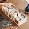 Caja de Almacenamiento de Cables de Datos para Escritorio, Compartimentos Múltiples, Cargador de Cable, Cargador de Audífonos, Organizador de Artículos Varios, Caja de Gestión de Cables