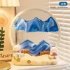 Nova Pintura de Areia Chinesa da Sorte com Fluxo Contínuo Ampulheta 3D Artesanato em Liga Decoração de Mesa Ornamento Descompressor Presente para Amigos
