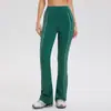 Pantalones Acampanados de Alta Elasticidad para Mujer con Glúteos en Forma de Durazno, Adecuados para Ropa de Exterior, Pantalones de Gimnasio con Bolsillos, Pantalones de Yoga para Mujer