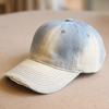 Gorra de Béisbol Lavada de Mezclilla con Agujeros y Tie-Dye para Hombres y Mujeres, Casual, Combinable con Todo, Para Mostrar la Cara, Gorra Pequeña, Protección Solar y Sombrilla, Viaje