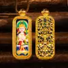 Mini Tanka Pequeño Pintado a Mano con Zaki Lam, Pehar, Tara Verde, Buda de la Medicina Estilo Tíbet, Riqueza Amarilla y Manjushri Colgante de Tanka Personalizado