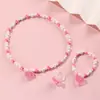 Conjunto de Joyería Estilo Sirena Europeo y Americano Transfronterizo, Collar de Perlas de Princesa Sirena Colorido, Pulsera, Anillo, Conjunto de Joyería para Niñas