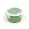 Caja de almuerzo redonda de plástico portátil para oficinistas estudiantes transfronterizos, caja para mantener la frescura en el refrigerador de la cocina, caja de almacenamiento rectangular sellada