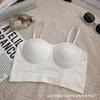 Ropa interior de una pieza con copa de látex y espalda hermosa para mujer, diseño sensual, top de tubo, ropa exterior, chaleco interior envolvente