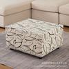 Funda de Sofá Rectangular Ottomana Estampada Transfronteriza Funda Cuadrada para Reposapiés de Sala de Estar Extraíble y Lavable Funda Elástica para Taburete