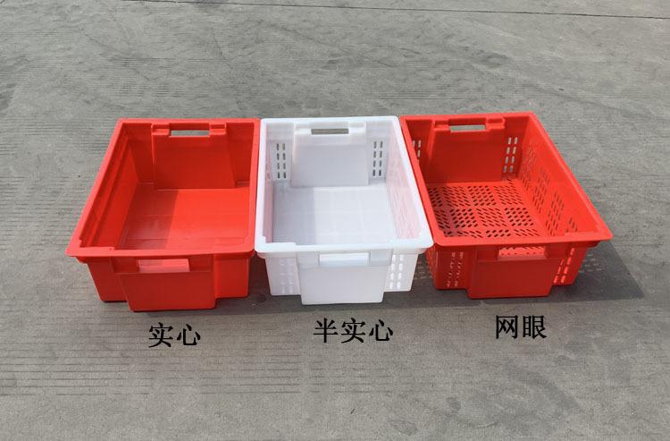 塑料周转错位箱600*400*210反转可套式箱红