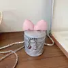 Moda Primavera 2026 Nuevo Bolso Cubo Acolchado Bordado Estilo Chanel Cadena Lindo Moño Versátil Hombro Cruzado