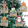 Amazon Transfronterizo Cartera de Navidad Decoraciones Navideñas Colgante de Madera Cartera para Árbol de Navidad Portatarjetas de Regalo Colgante