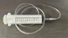 Alimentador de grande capacidade mais tamanho desentupidor intensificador de fluxo seringa plástica grande com adaptador