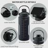 Vaso de agua de gran capacidad unisex vaso con boquilla botella de agua para exteriores botella de agua deportiva vaso de plástico resistente a altas temperaturas juego de tres piezas