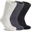 Calcetines de color sólido de comercio electrónico transfronterizo, venta al por mayor de invierno, calcetines altos de tubo gruesos y cálidos para mujer, calcetines de comercio exterior