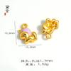 Tendencia Nacional Chapado en Oro Arena Antigua Agujero Pasante Animal Conejo Oso Pulsera de Abalorios DIY Cuerda para el Cabello Cuentas Sueltas Accesorios de Joyería