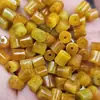 Jad Jad Amarelo Febre Barril Contas Jad Soltas Topázio Reta Passe-partout Contas diy Acessórios para Joias Contas Atacado
