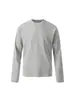 Camiseta de Manga Larga con Cuello Redondo Estilo Retro Americano 11Kn para Hombres y Mujeres, Estilo Básico, Ajuste Delgado, Secado Rápido, Antibacteriana, Camiseta Base de Ajuste Holgado