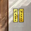 Placa de porta deslizante em acrílico, placa tridimensional em inglês para departamento de inglês, placa de porta de escritório, placa de banheiro de shopping, transfronteiriço
