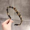 Acessórios de Cabelo Coreanos de Nova Qualidade Estilo Coreano Simples Elegante Tecido Estampa de Leopardo Nó Aro de Cabelo de Borda Fina Tiara Cabelo Prensado para Mulheres