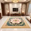 Nueva Alfombra de Loto Estilo Chino, Alfombrilla Cuadrada de Terciopelo de Cristal para Piso, Absorbente de Agua, Antideslizante, Fácil de Cuidar y Fácil de Limpiar