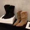 Botines cortos de tacón grueso estilo francés, botas apiladas para mujer, nuevo modelo otoño e invierno 2026, botas Martin vaqueras de media pantorrilla