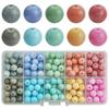 Venta caliente transfronteriza de Amazon 8 mm color blanco cuentas de piedra caja de 10 rejillas color mixto combinación de cuentas redondas de vidrio cuentas diy