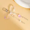 Accesorio de Cadena para Bolso con Colgante de Corazón de Metal Estilo Ins Europeo y Americano, Llavero con Borla de Perlas Artificiales Sencillas