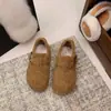 Zapatos de Mujer Peludos Estilo Birkenstock de Suela Gruesa, que Aumentan la Altura, de Cobertura Completa, Nuevos Zapatos de Nieve Cálidos de Invierno 2025, Zapatos de Algodón Antideslizantes