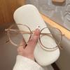 Chiai 2024 Nuevas Gafas TR Metal Mixto Antiazules para Mujer Montura Redonda Distintiva de Moda Estilo Ins Montura para Gafas de Miopía