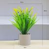 Simulação transfronteiriça planta verde lavanda grama de primavera conjunto planta artificial grama falsa externa planta de partição de plástico flores decorativas