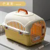 Caja de Transporte para Gatos, Jaula Portátil para Gatos para Salir, Jaula para Perros de Coche Anti-Estrés con Techo Solar Caja para Mascotas
