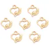 Accesorios para Joyería de Aleación con Forma de Corazón de Amor Multicolor DIY Pulsera Collar Llavero Colgante Colgante A136