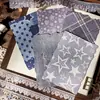 Papel de Material Mu Ran, Serie Temporal Texturizada, Estilo Ins Vintage Papel de Fondo Versátil para Decoración DIY de Diarios y Bolsas Ita