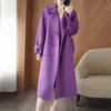 Nueva Colección Otoño-Invierno 2026 Abrigo Doble Cara de Cachemira para Mujer, de Longitud Media Holgado Elegante de Lana Doble Cara con Doble Botonadura para Mujer