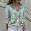 En Stock Primavera y Verano 2024 Estilo Europeo y Americano Nuevo Moda de Comercio Exterior Camisa Larga de Manga Larga Suelta para Mujer