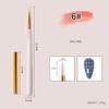 Pluma Japonesa para Uñas Pincel para Uñas Varilla de Madera Pluma de Dibujo a Color Pluma para Dibujo de Líneas Forma de Abanico Degradado Viñeta Francesa Herramienta Pincel para Fototerapia