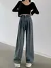 Jeans retro para mujer para otoño e invierno 2026, nuevos pantalones de pierna ancha para adelgazar, corte holgado, hasta el suelo, para chicas de talla grande