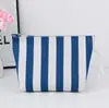 Bolso de Mano de Punto Rayado para Mujer, Bolso Tejido de Tela para Guardar Cosméticos de Gran Capacidad con Bloques de Color a Cuadros Retro, de Mano