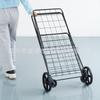 Carrito de compras universal con ruedas para supermercado, carrito de compras portátil multifuncional para el hogar, carrito plegable de cuatro ruedas.