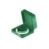 Caja de Joyería de Terciopelo Verde Oscuro Redondeada Caja para Anillos al por Mayor Caja de Empaque para Joyería Pendiente Pendiente Pulsera Collar
