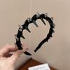 Diadema de Terciopelo Primavera y Verano Diadema para Mujer Celebridad de Internet 2024 Nuevo Cabello Presionado Retro Francés Tocado de Alta Gama