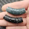 Jade Grado A Tubo Curvo Agua Azul Cuentas Sueltas de Jade Verde Aceite Flor de Loto Zodiaco Dragón Colgante Pulsera DIY Collar Colgante de Jade