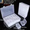 Caja de plástico transparente para accesorios de somier, caja de almacenamiento para piezas de baterías, caja de clasificación de herramientas