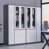 Gabinete de Archivo Desmontable de Acero Gris y Blanco Gabinete de Documentos de Oficina Gabinete de Archivo de Vouchers Taquilla Metálica de Lado Angosto con Cerradura