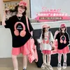 Traje de Manga Corta para Niñas Verano 2026 Nuevo Atuendo de Verano Elegante para Niñas Mayores Conjunto Suelto de Dos Piezas: Camiseta y Shorts para Niños