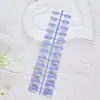 Atacado de tiras de unhas quadradas médias e longas, sem óleo brilhante UV, adesivo de unha de cor sólida, 24 unhas para usar