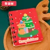 Cuaderno Espiral de Navidad Estudiante Dibujos Animados A7 Lateral Pequeño Cuaderno Bloc de Notas en Blanco Regalo Presente de Navidad Cuaderno